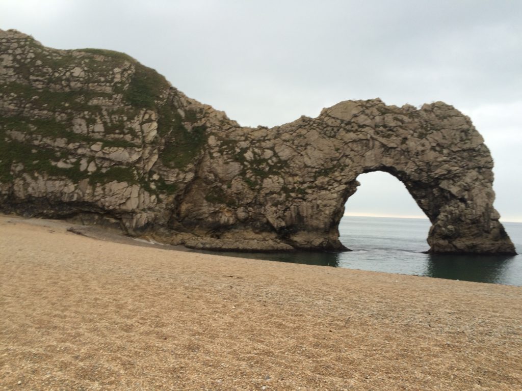 Erosion has created the Durdle Door in southwest England