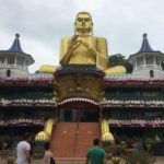 Golden Buddha at Rock Temple in Dambulla